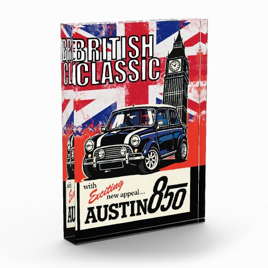 Retro Britische Klassiker Front Pop Art Fotoblock (Links)