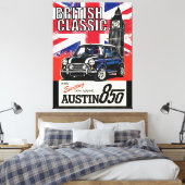 Retro britischer Oldtimer Front Pop Art Leinwanddruck (Insitu (Schlafzimmer))