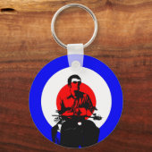 Retro British Mod Scooter Boy Schlüsselanhänger Ba (Vorderseite)