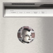 Retro British Punk Fashion Magnete Magnet (In Situ (Geschirrspüler))