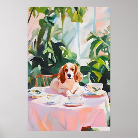 Retro-Brittany-Spaniel-Plakat, Brittany-Öl Poster (Vorne)