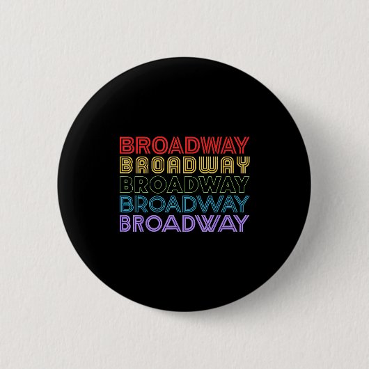 Retro Broadway Music Lover Theatre Musical Theater Button (Vorderseite)