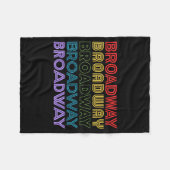 Retro Broadway Music Lover Theatre Musical Theater Fleecedecke (Vorderseite (Horizontal))