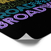 Retro Broadway Music Lover Theatre Musical Theater Poster (Ecke)