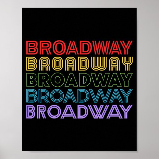 Retro Broadway Music Lover Theatre Musical Theater Poster (Vorne)