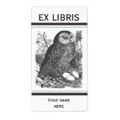 Retro-Brooding-Uhu zeichnend Buchzeichen (Vorne)