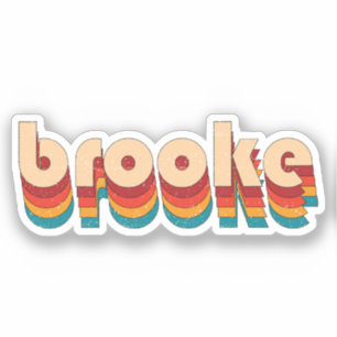 Retro Brooke Name Aufkleber