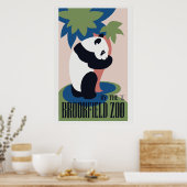 Retro Brookfield Zoo panda Poster (Küche)