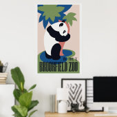 Retro Brookfield Zoo panda Poster (Heimbüro)