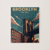 Retro Brooklyn überbrücken die New Yorker City-Sky Puzzle (Vertikal)
