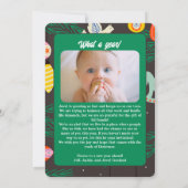 Retro Brown 2 Foto Urlaubskarte | Vertikal Einladung (Rückseite)