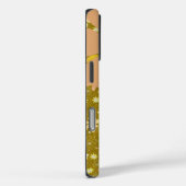 Retro Brown and Yellow Floral Monogram Case-Mate iPhone Hülle (Rückseite / Rechts)