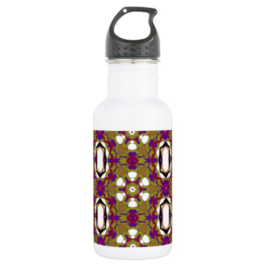 Retro Brown Art Edelstahlflasche (Vorderseite)