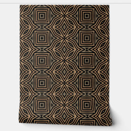 Retro Brown & Black Geometric Modern Classy Deko Tapete
