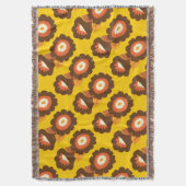 Retro-Brown-Blume Decke (Vorderseite Vertikal)