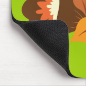 Retro-Brown-Blume Mousepad (Ecke)