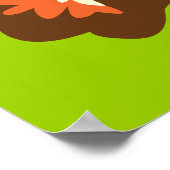 Retro-Brown-Blume Poster (Ecke)