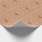 Retro Brown Boho Whimsical Personalisiert Geburtst Geschenkpapier (Ecke)