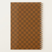 Retro Brown Checkerboard 2026 Planer (Rückseite)