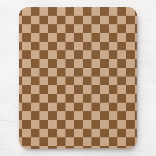 Retro Brown Checkered Mousepad (Vorne)