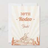 Retro Brown Cowboy Thema 30. Geburtstag Einladung (Rückseite)
