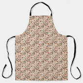 Retro Brown Dot Pattern All-Over Print Apron Schürze (Vorderseite)