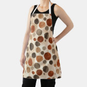 Retro Brown Dot Pattern All-Over Print Apron Schürze (InSitu)