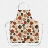 Retro Brown Dot Pattern All-Over Print Apron Schürze (Vorderseite)