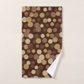 Retro Brown Dots Badezimmer Handtuch Set (Handtuch)