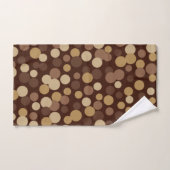 Retro Brown Dots Badezimmer Handtuch Set (Handtuch)