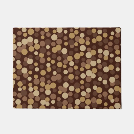 Retro Brown Dots Doormat Rug Geschenk Fußmatte (Vorderseite)