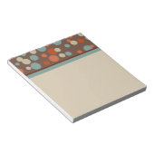 Retro Brown Dots Notepad Notizblock (angewinkelt)