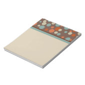 Retro Brown Dots Notepad Notizblock (Rotiert)