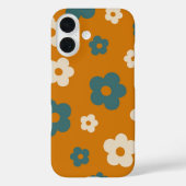 Retro Brown Floral Preppy Hippie Chic Geschenk für Case-Mate iPhone Hülle (Rückseite)