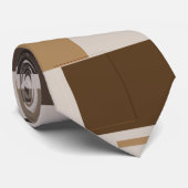 Retro Brown Geometric Muster Männergestelle Krawatte (Gerollt)