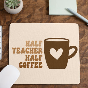 Retro Brown Halblehrer Halbtagsrechner Mousepad