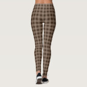 Retro Brown Karierte Leggings (Rückseite)
