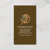Retro Brown Layer Gold Tab Religious Fish Ministry Visitenkarte (Rückseite)