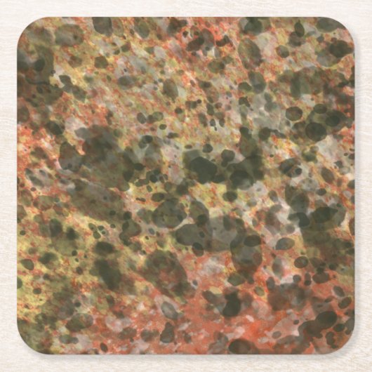 Retro Brown Marble Drink Coastes Rechteckiger Pappuntersetzer (Vorderseite)