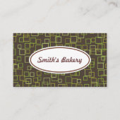 Retro Brown Muster Business Card Visitenkarte (Vorderseite)