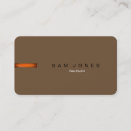 Retro Brown Orange Business Card Visitenkarte