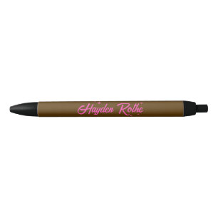 Retro Brown Pink Typografy Stars Kugelschreiber