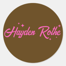 Retro Brown Pink Typografy Stars