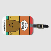 Retro, Brown Potato, Ihre Tasche, kundenspezifisch Gepäckanhänger (Vorderseite (Horizontal))