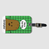 Retro, Brown Potato, Ihre Tasche, kundenspezifisch Gepäckanhänger (Vorderseite (Horizontal))