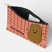Retro, Brown Potato, Lachs rosa Custom Zubehörtasche (Offen)