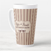 Retro Brown Strip Kaffee und Freunde Tasse Kaffee (Linke Ecke)