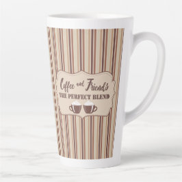 Retro Brown Strip Kaffee und Freunde Tasse Kaffee