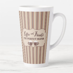 Retro Brown Strip Kaffee und Freunde Tasse Kaffee