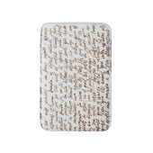 Retro Brown Tinte Manuskript Textur Badematte (Vorderseite Vertikal)